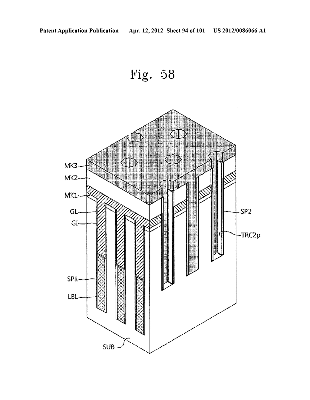 SEMICONDUCTOR DEVICE WITH VERTICAL CHANNEL TRANSISTOR AND METHOD OF     FABRICATING THE SAME - diagram, schematic, and image 95