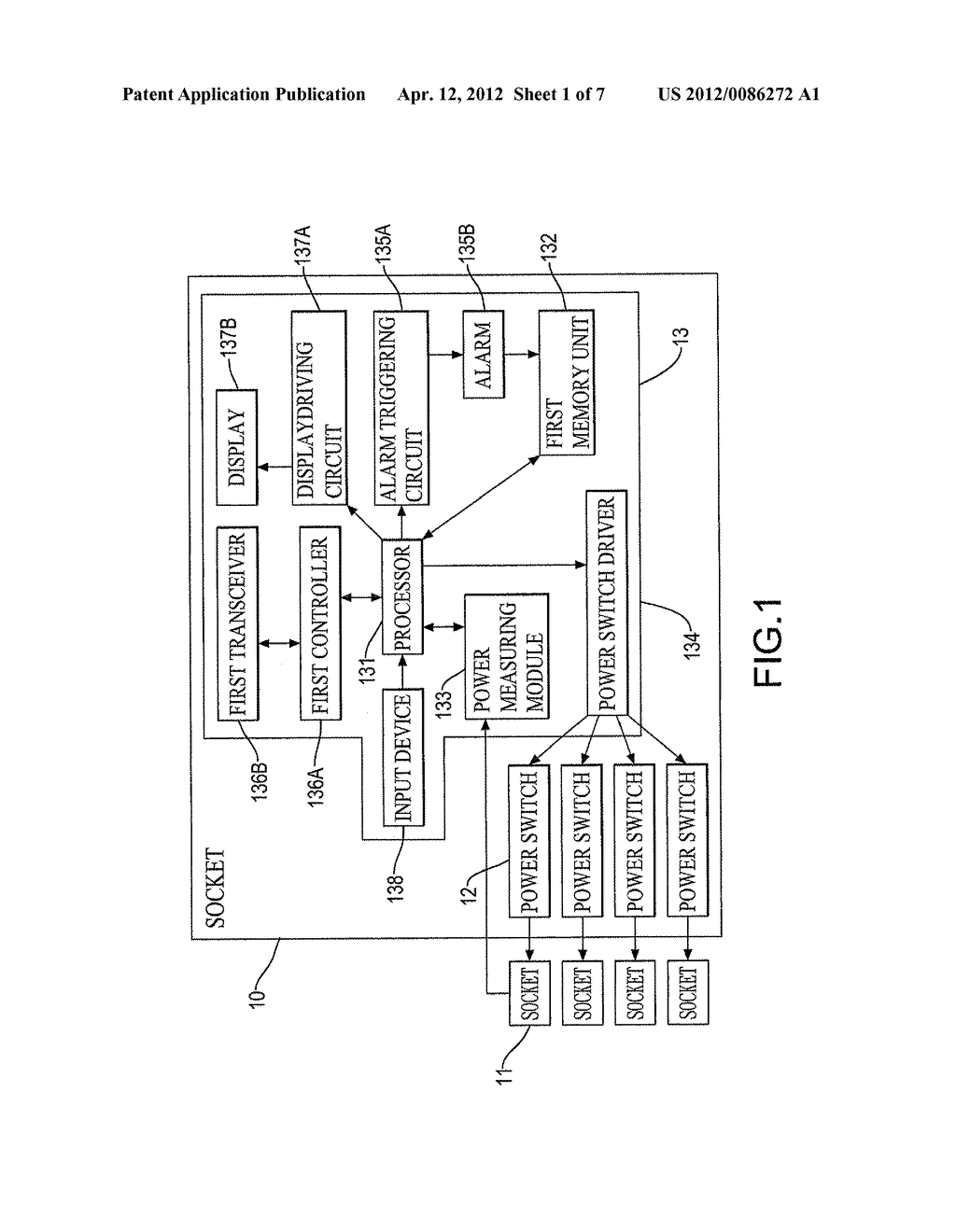 REMOTELY POWER-CONTROLLABLE POWER OUTLET DEVICE AND POWER OUTLET THEREOF - diagram, schematic, and image 02