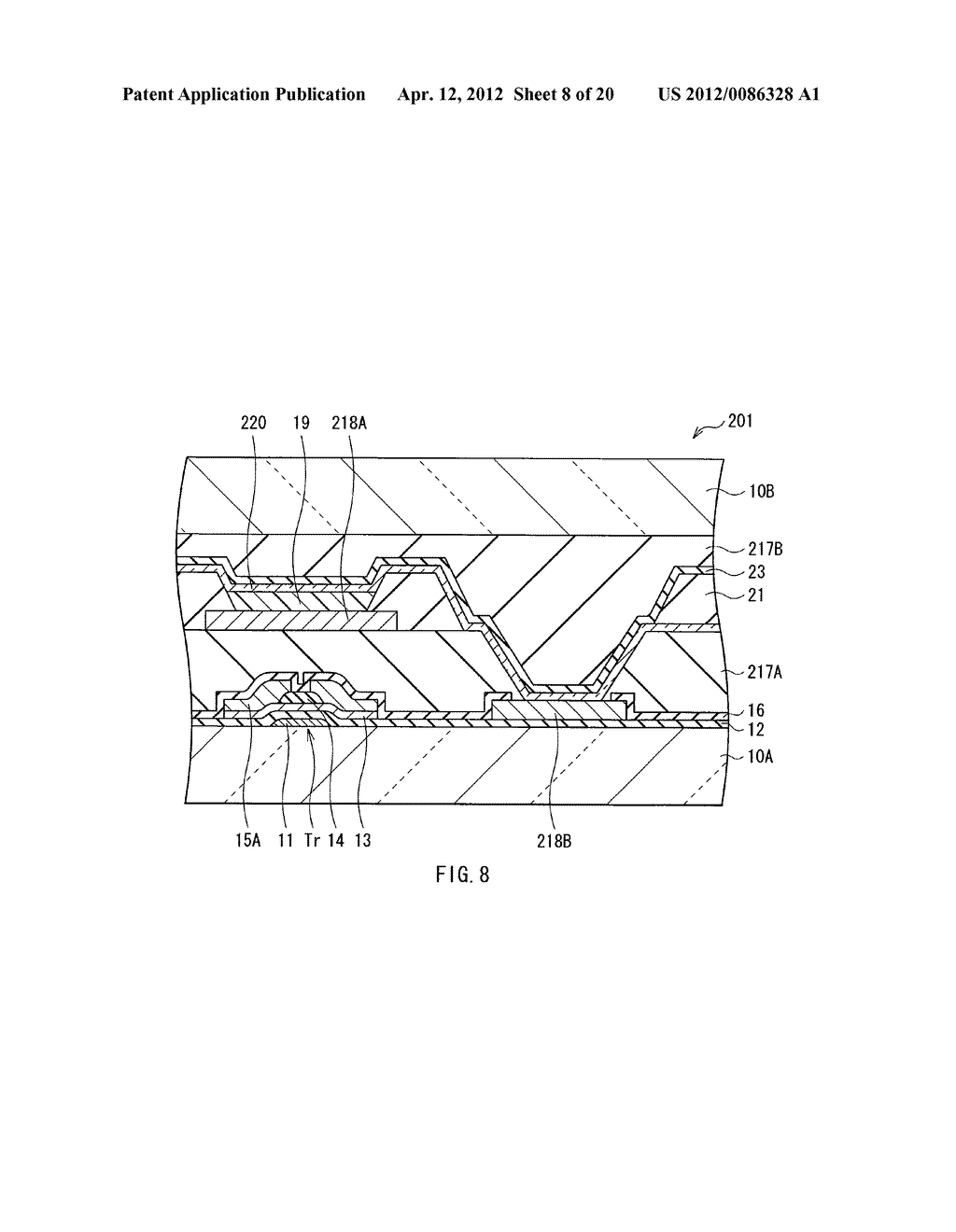 LIGHT-EMITTING DISPLAY AND METHOD OF MANUFACTURING THE SAME - diagram, schematic, and image 09