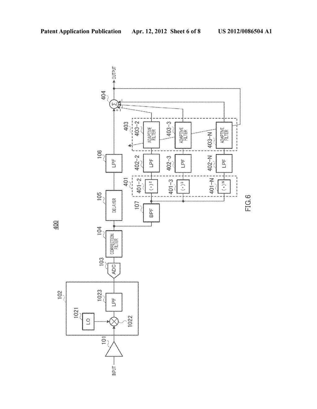 NONLINEAR DISTORTION COMPENSATING RECEIVER AND NONLINEAR DISTORTION     COMPENSATION METHOD - diagram, schematic, and image 07