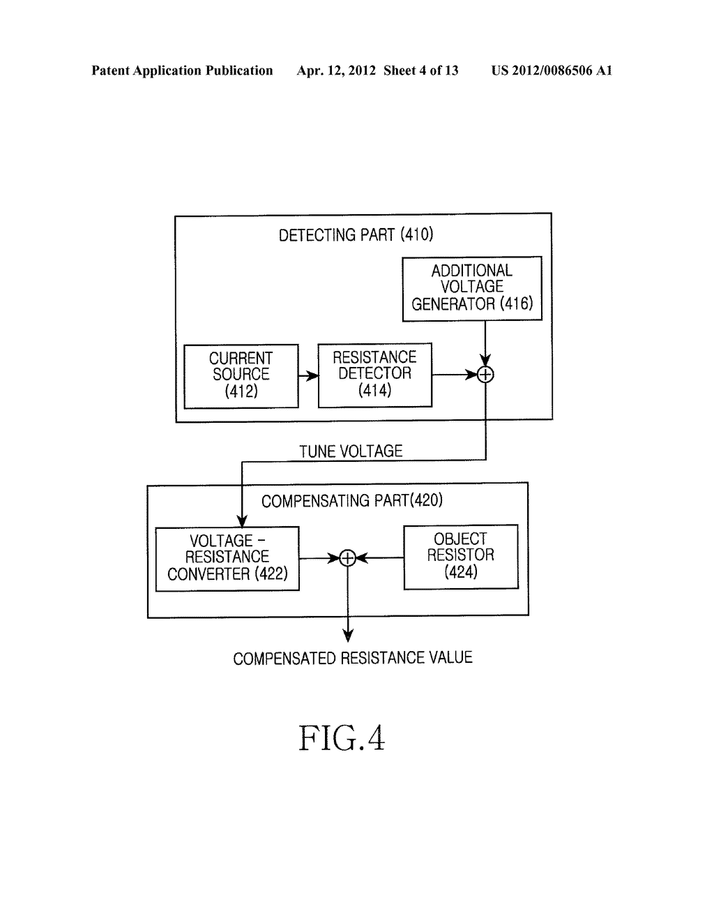 APPARATUS FOR COMPENSATING FOR PROCESS VARIATION OF RESISTOR IN ELECTRONIC     CIRCUIT - diagram, schematic, and image 05