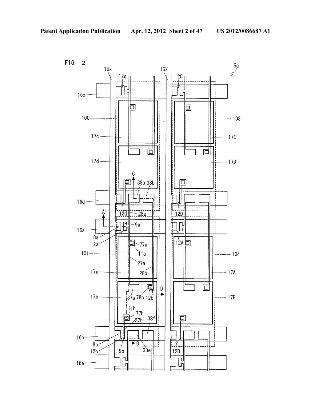 ACTIVE MATRIX SUBSTRATE, LIQUID CRYSTAL PANEL, LIQUID CRYSTAL DISPLAY     DEVICE, LIQUID CRYSTAL DISPLAY UNIT, AND TELEVISION RECEIVER - diagram, schematic, and image 03