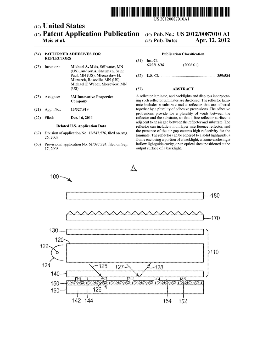 PATTERNED ADHESIVES FOR REFLECTORS - diagram, schematic, and image 01