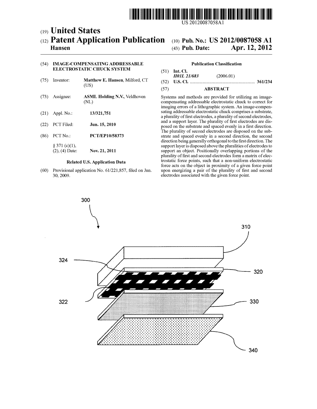 Image-Compensating Addressable Electrostatic Chuck System - diagram, schematic, and image 01