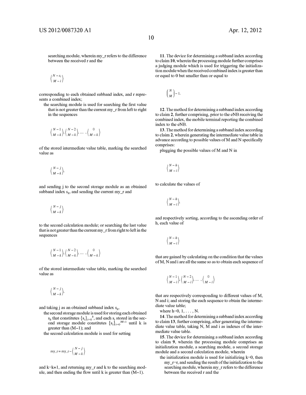 Method And Device For Determining Subband Index - diagram, schematic, and image 13