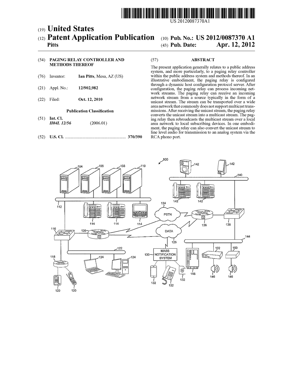 PAGING RELAY CONTROLLER AND METHODS THEREOF - diagram, schematic, and image 01