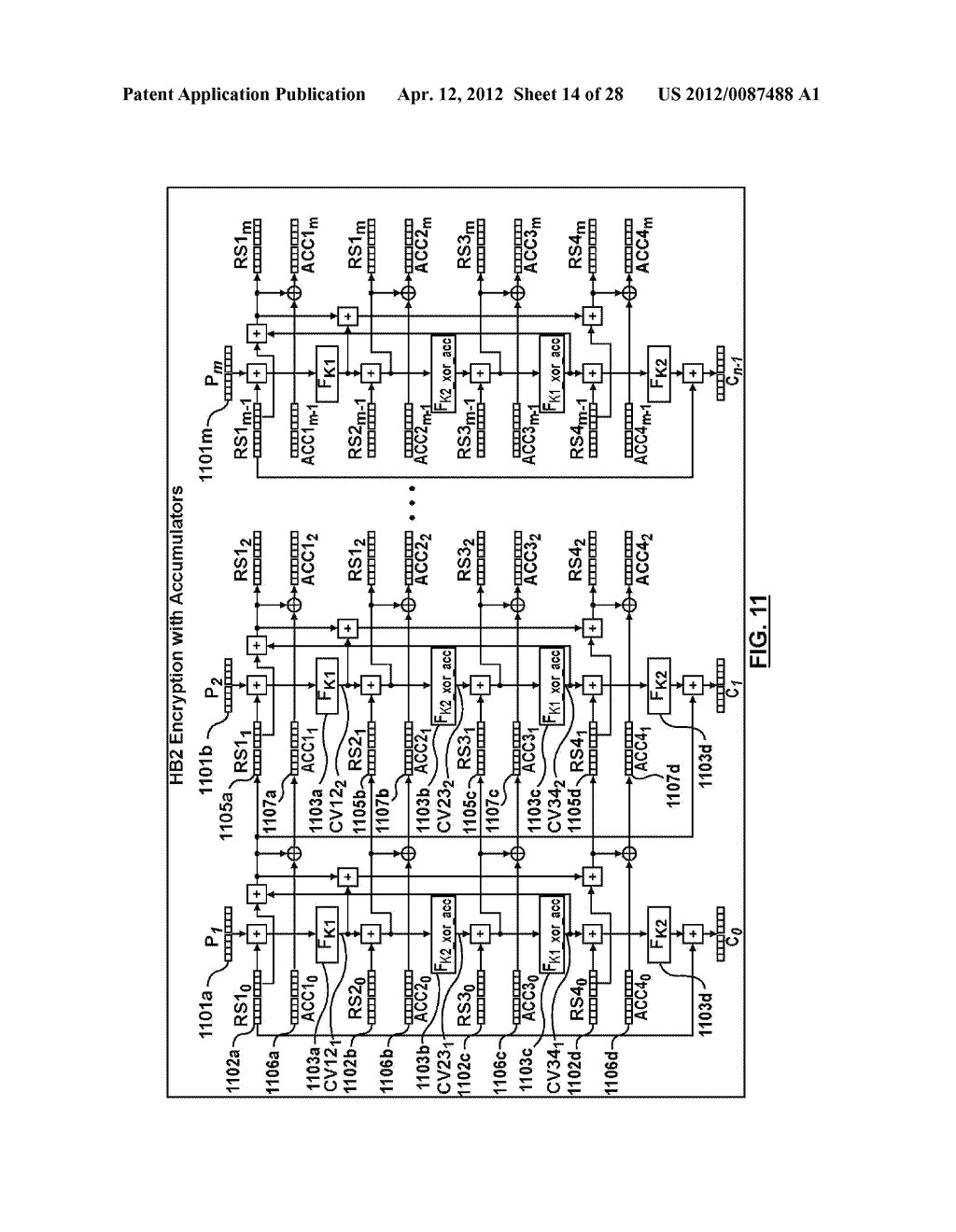 CRYPTOGRAPHIC PROCESSOR WITH DYNAMIC UPDATE OF ENCRYPTION STATE - diagram, schematic, and image 15
