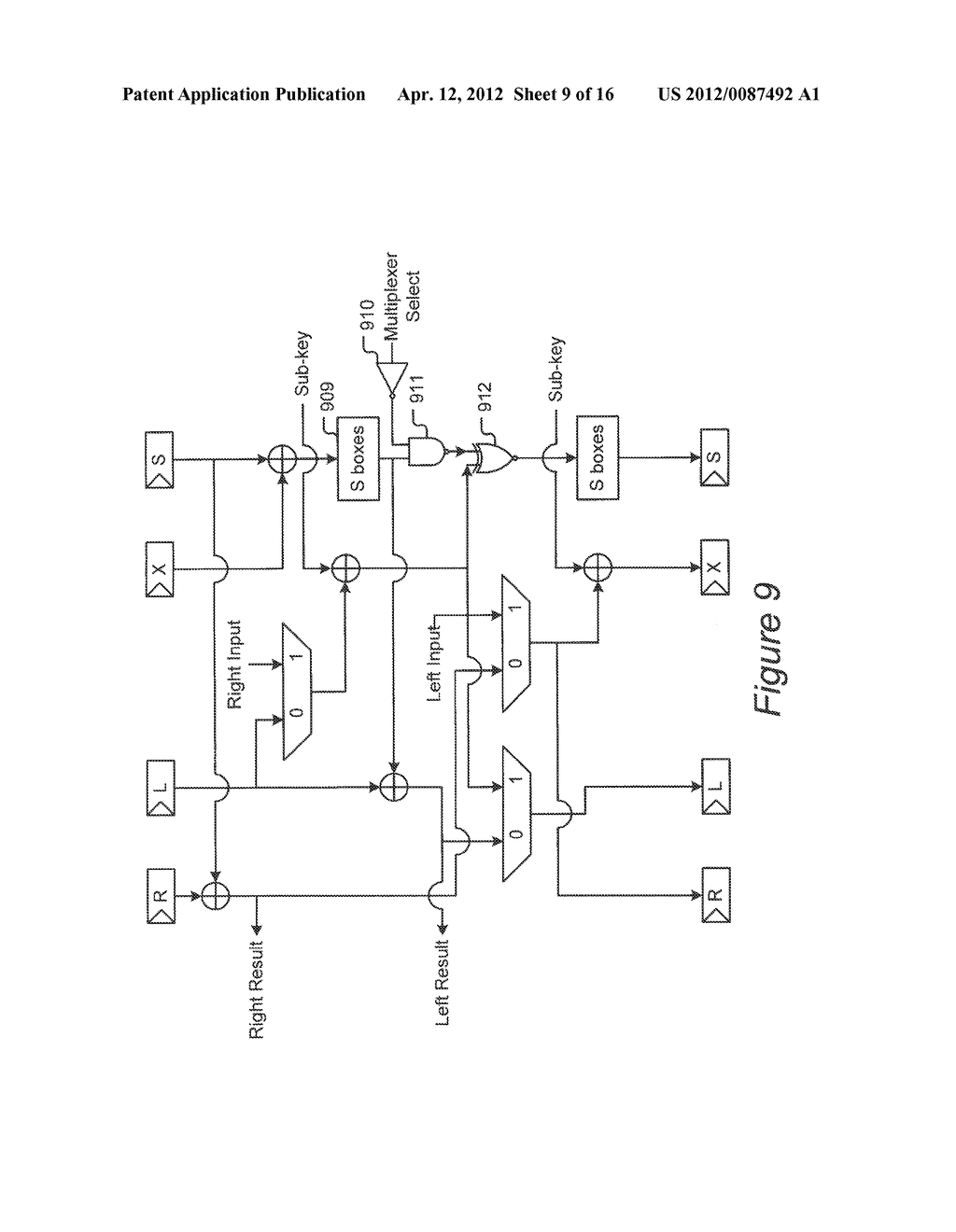 EXECUTION UNIT FOR PERFORMING THE DATA ENCRYPTION STANDARD - diagram, schematic, and image 10