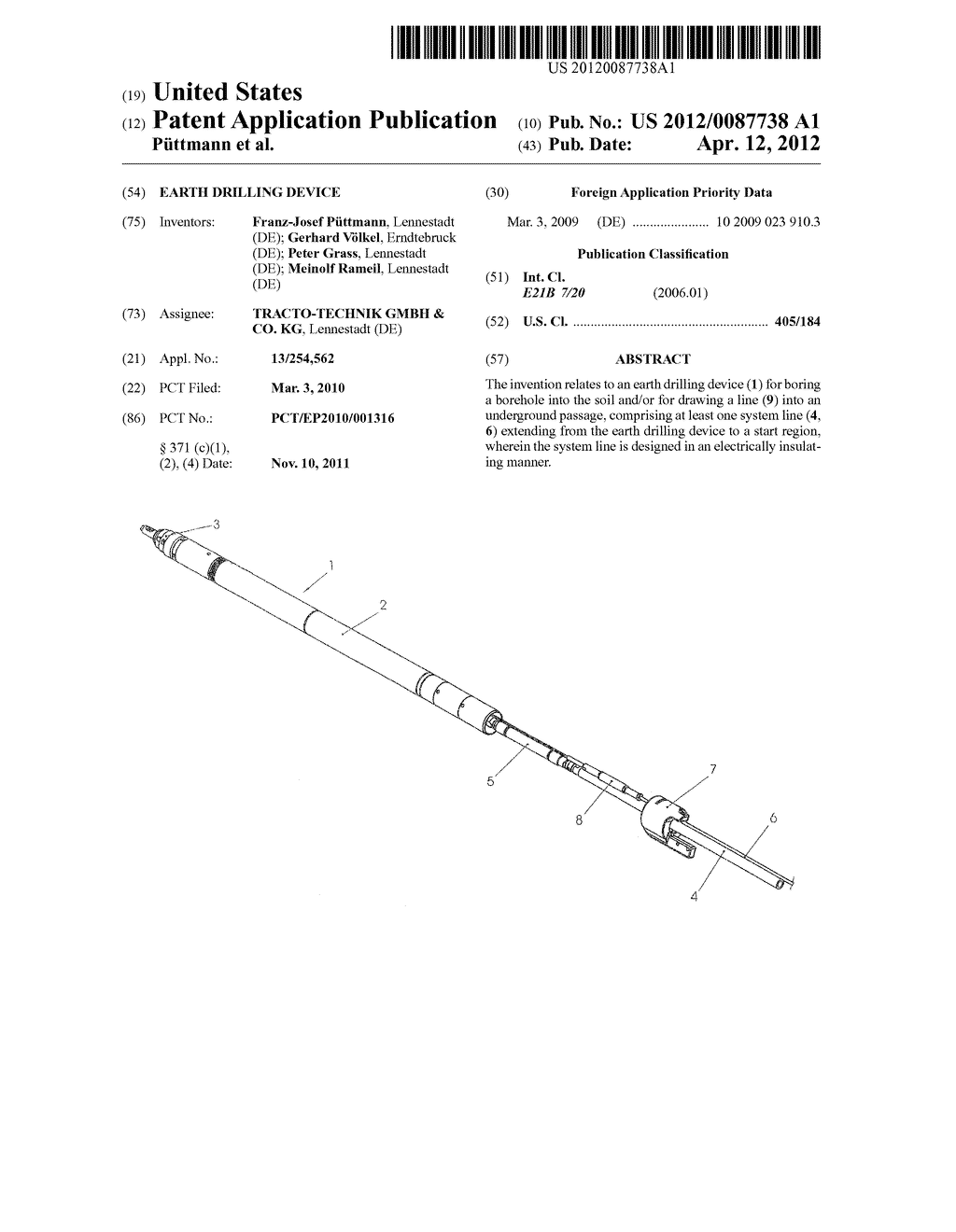 EARTH DRILLING DEVICE - diagram, schematic, and image 01