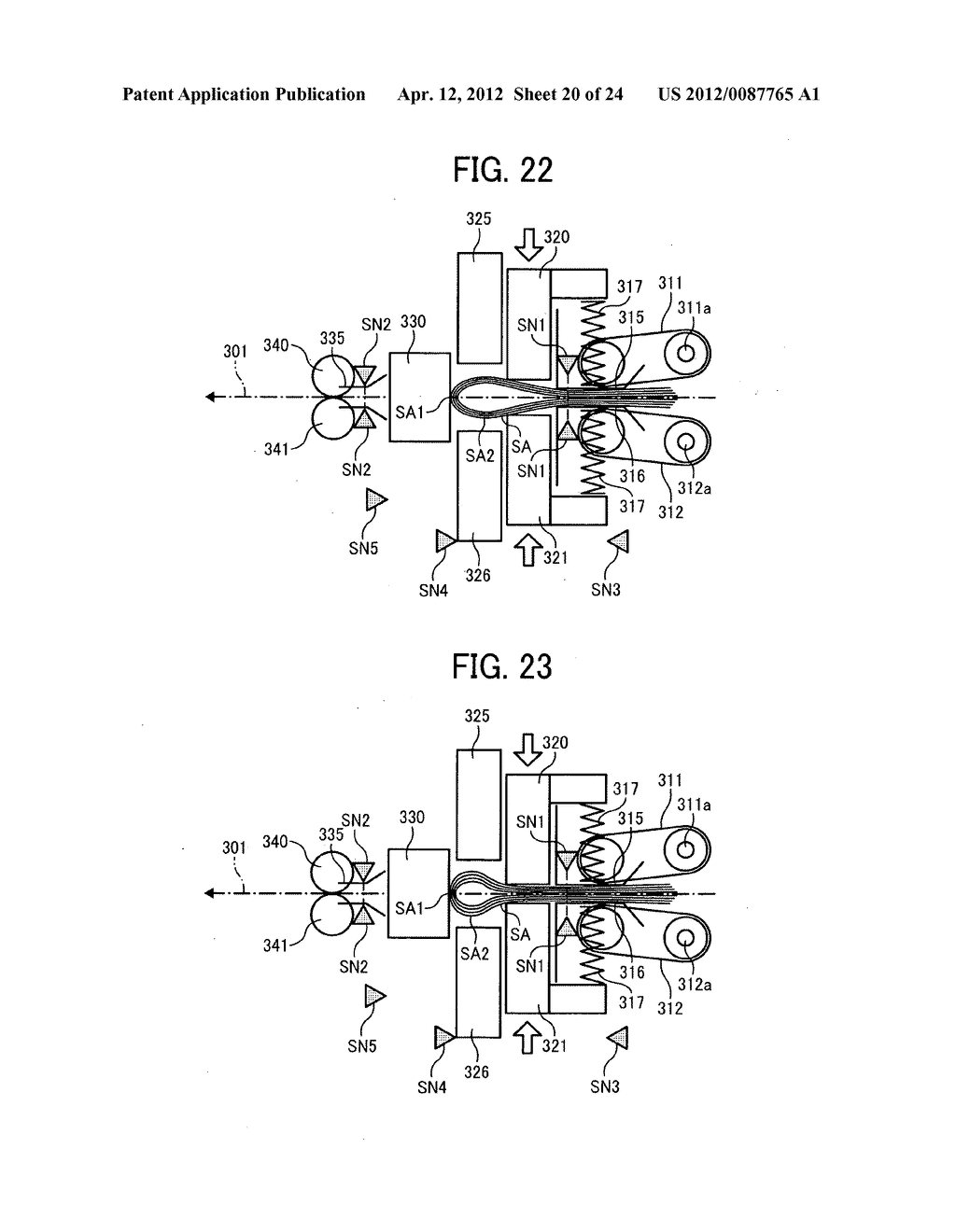 Spine formation device, sheet processing system incorporating same, and     spine formation method - diagram, schematic, and image 21