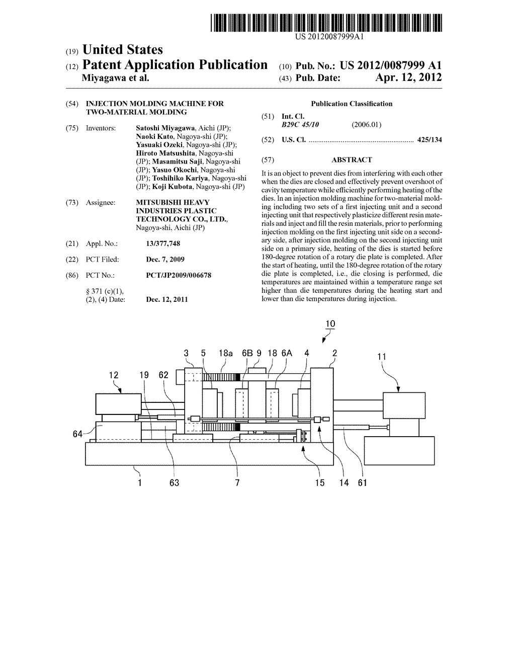 INJECTION MOLDING MACHINE FOR TWO-MATERIAL MOLDING - diagram, schematic, and image 01