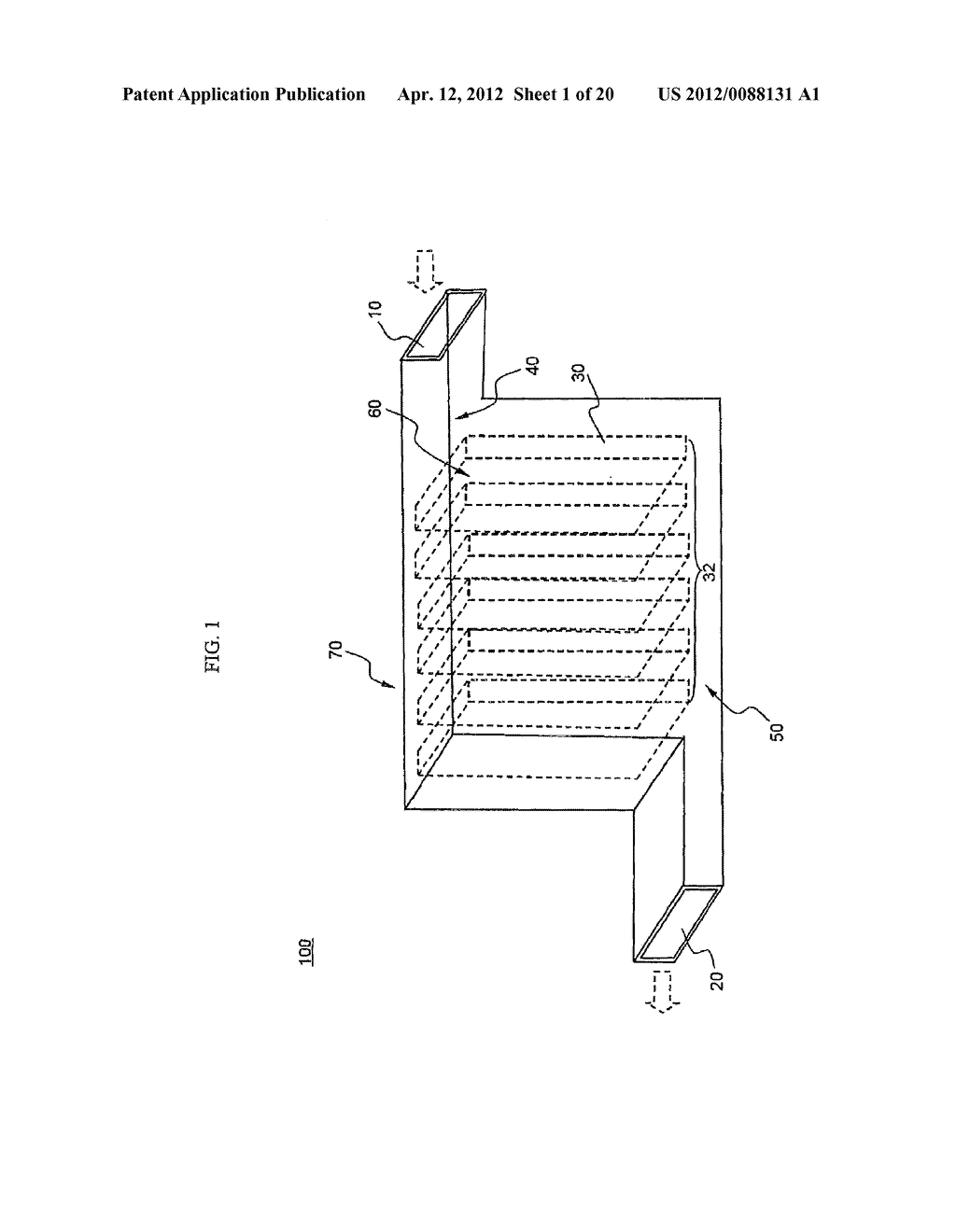 MIDDLE OR LARGE-SIZED BATTERY PACK CASE PROVIDING IMPROVED DISTRIBUTION     UNIFORMITY IN COOLANT FLUX - diagram, schematic, and image 02