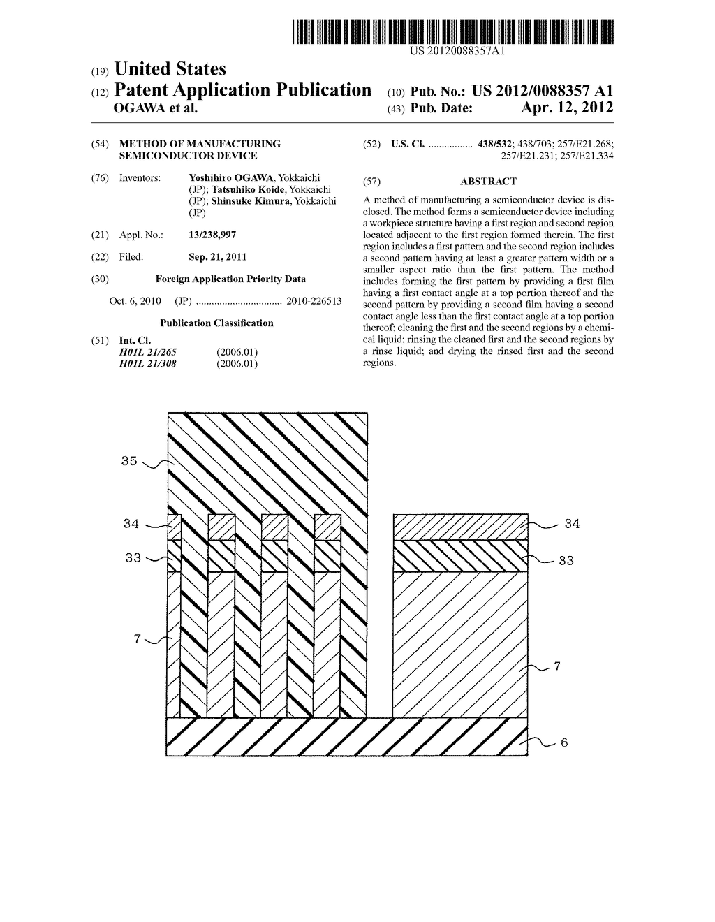 METHOD OF MANUFACTURING SEMICONDUCTOR DEVICE - diagram, schematic, and image 01