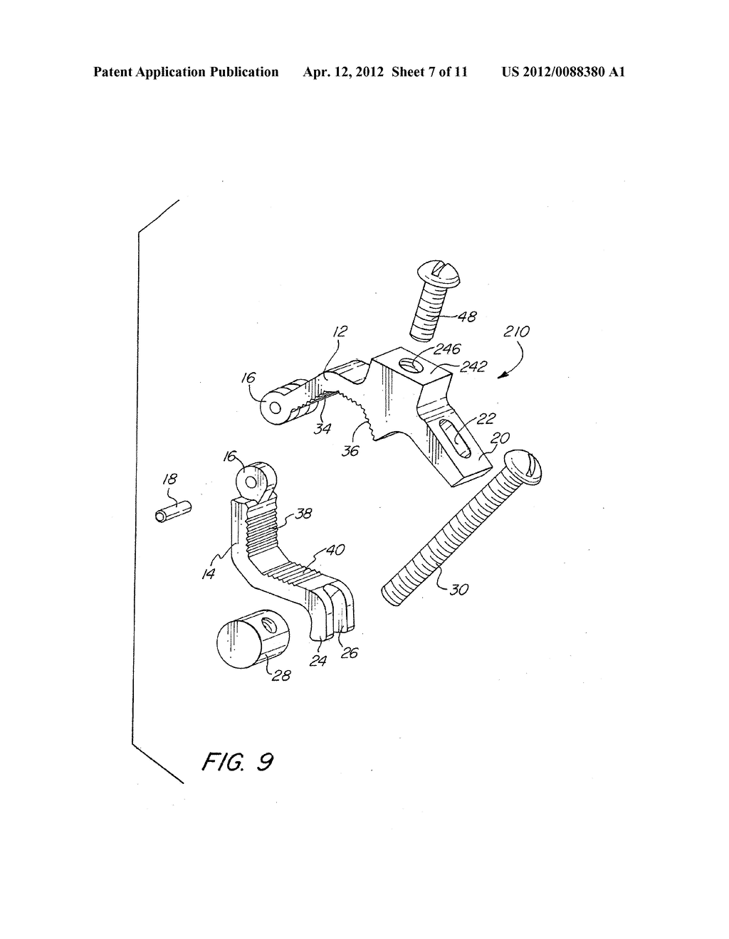 ELECTRIC GROUND CLAMP WITH PIVOTED JAWS AND SINGLE ATTACHED ADJUSTING BOLT     AND TERMINAL BLOCK - diagram, schematic, and image 08