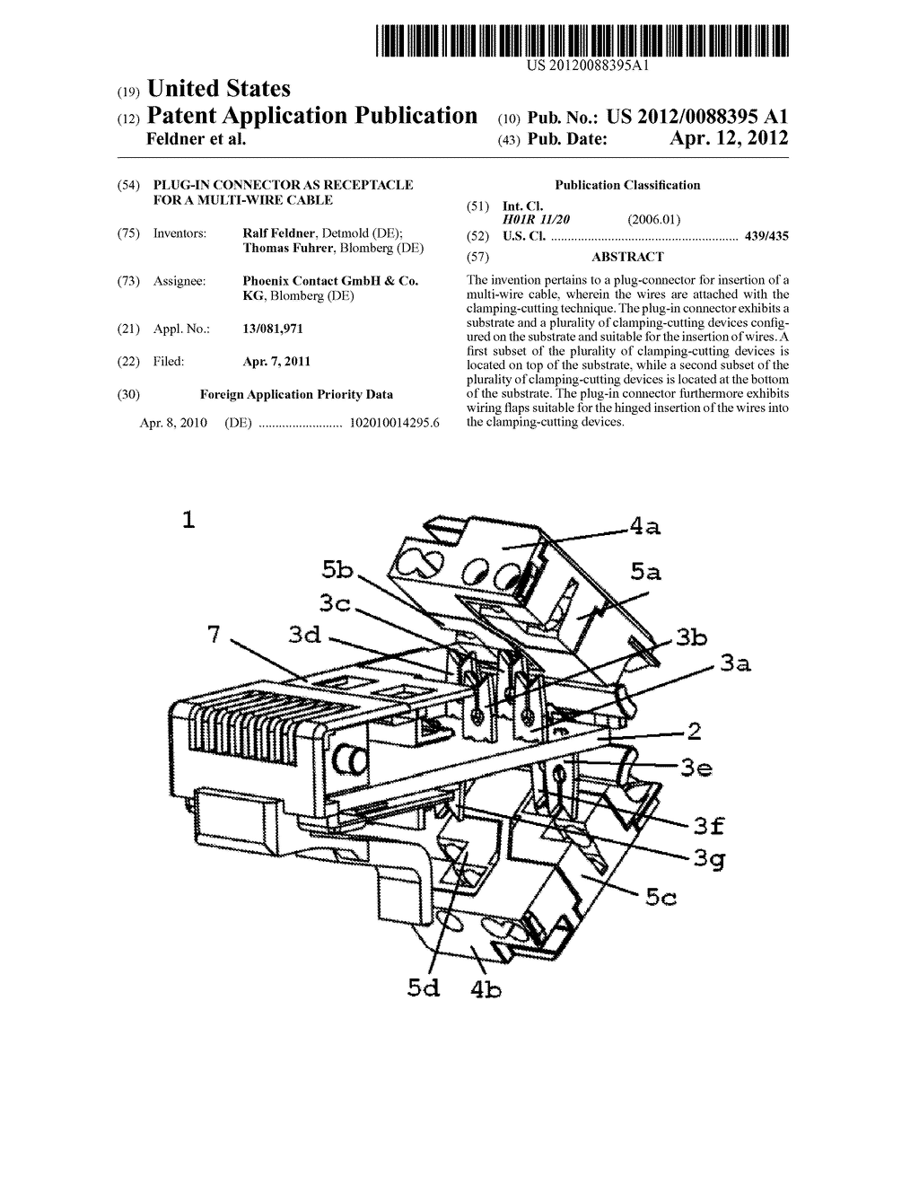 PLUG-IN CONNECTOR AS RECEPTACLE FOR A MULTI-WIRE CABLE - diagram, schematic, and image 01