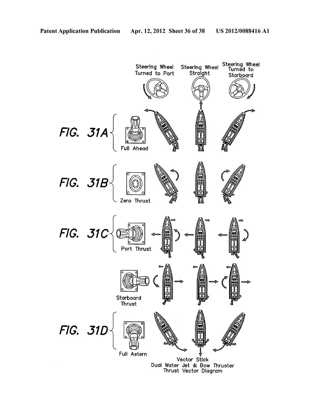 METHOD AND APPARATUS FOR CONTROLLING A WATERJET-DRIVEN MARINE VESSEL - diagram, schematic, and image 37