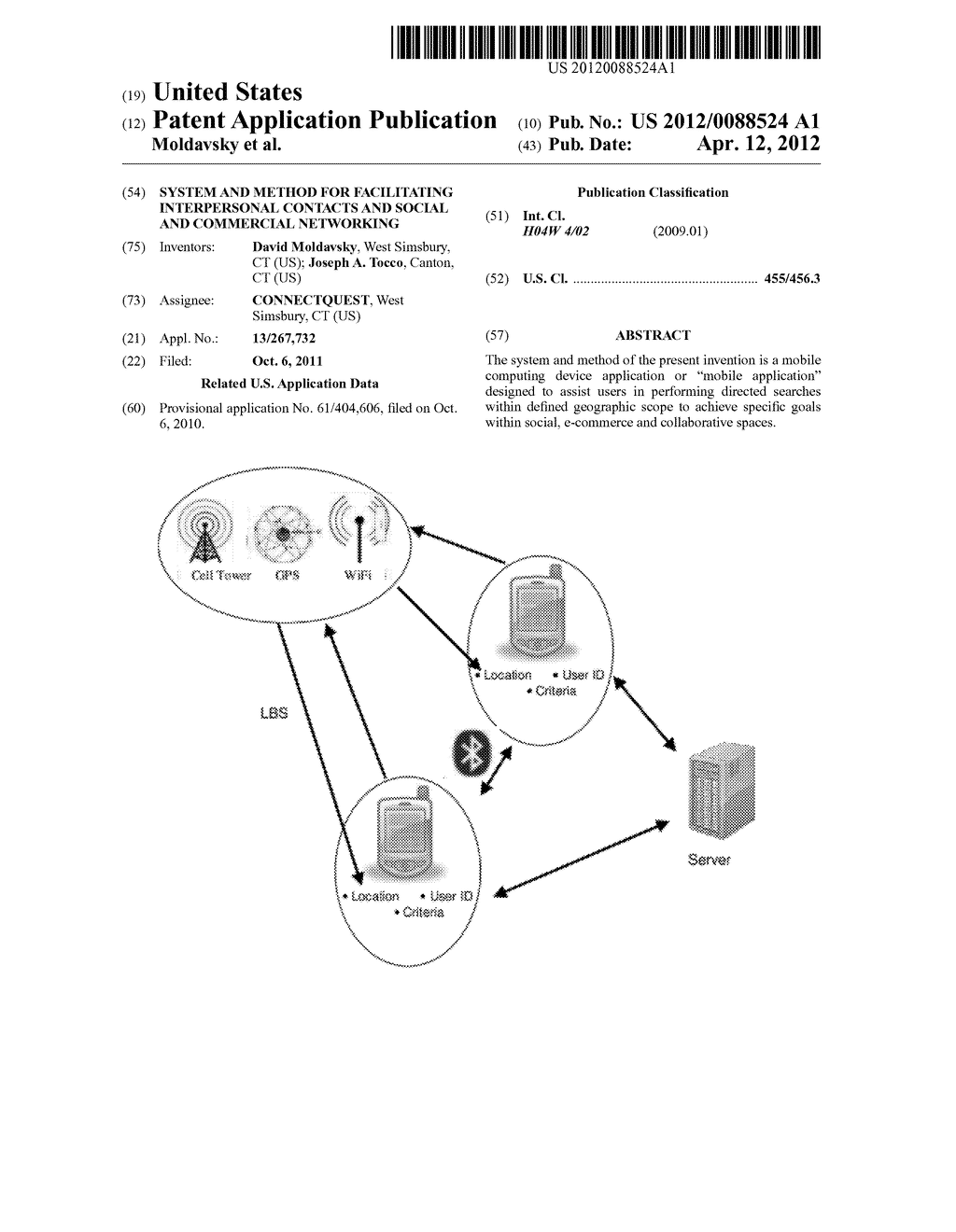 System and method for facilitating interpersonal contacts and social and     commercial networking - diagram, schematic, and image 01