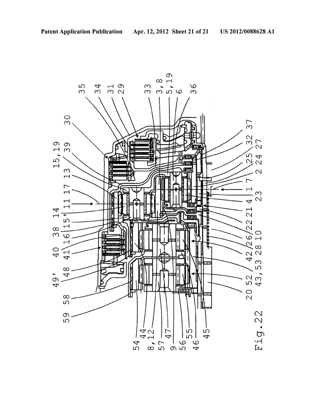 GEAR SET ARRANGEMENT OF A PLANETARY TRANSMISSION - diagram, schematic, and image 22