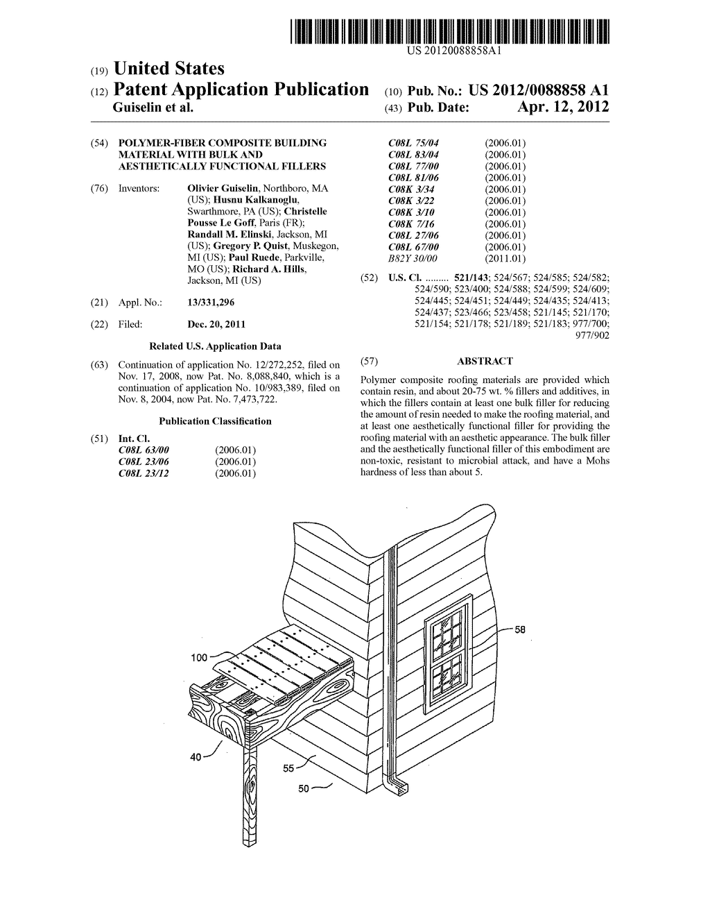 Polymer-Fiber Composite Building Material with Bulk and Aesthetically     Functional Fillers - diagram, schematic, and image 01