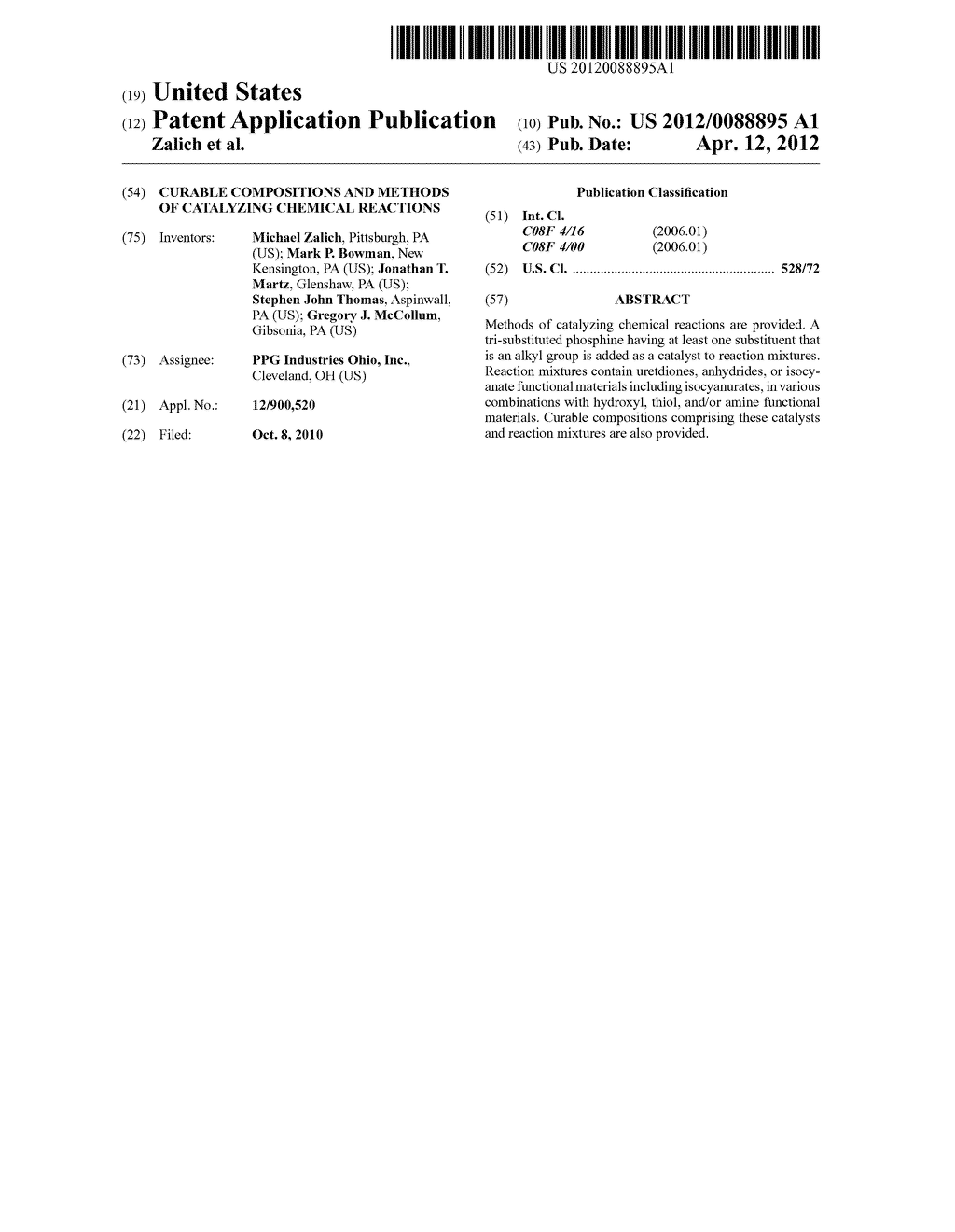 CURABLE COMPOSITIONS AND METHODS OF CATALYZING CHEMICAL REACTIONS - diagram, schematic, and image 01