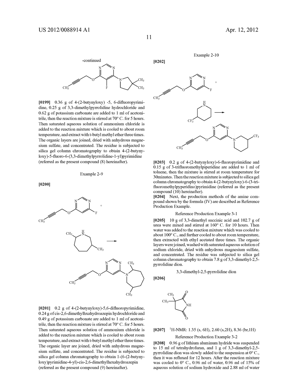 PRODUCTION METHOD OF PYRIMIDINE COMPOUNDS - diagram, schematic, and image 12
