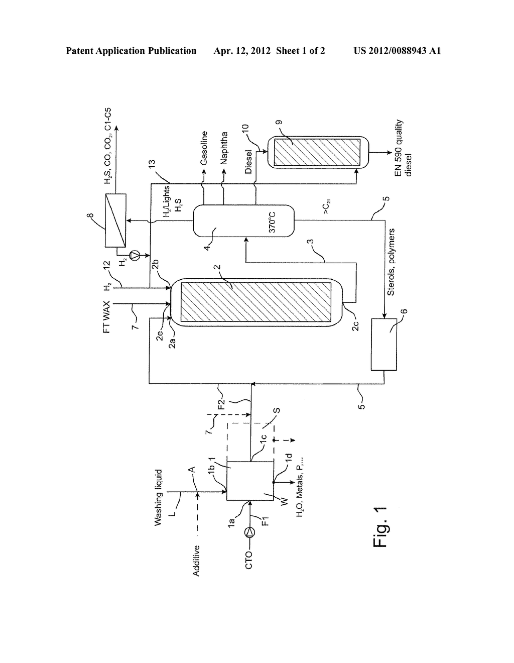 METHOD AND APPARATUS FOR PREPARING FUEL COMPONENTS FROM CRUDE TALL OIL - diagram, schematic, and image 02