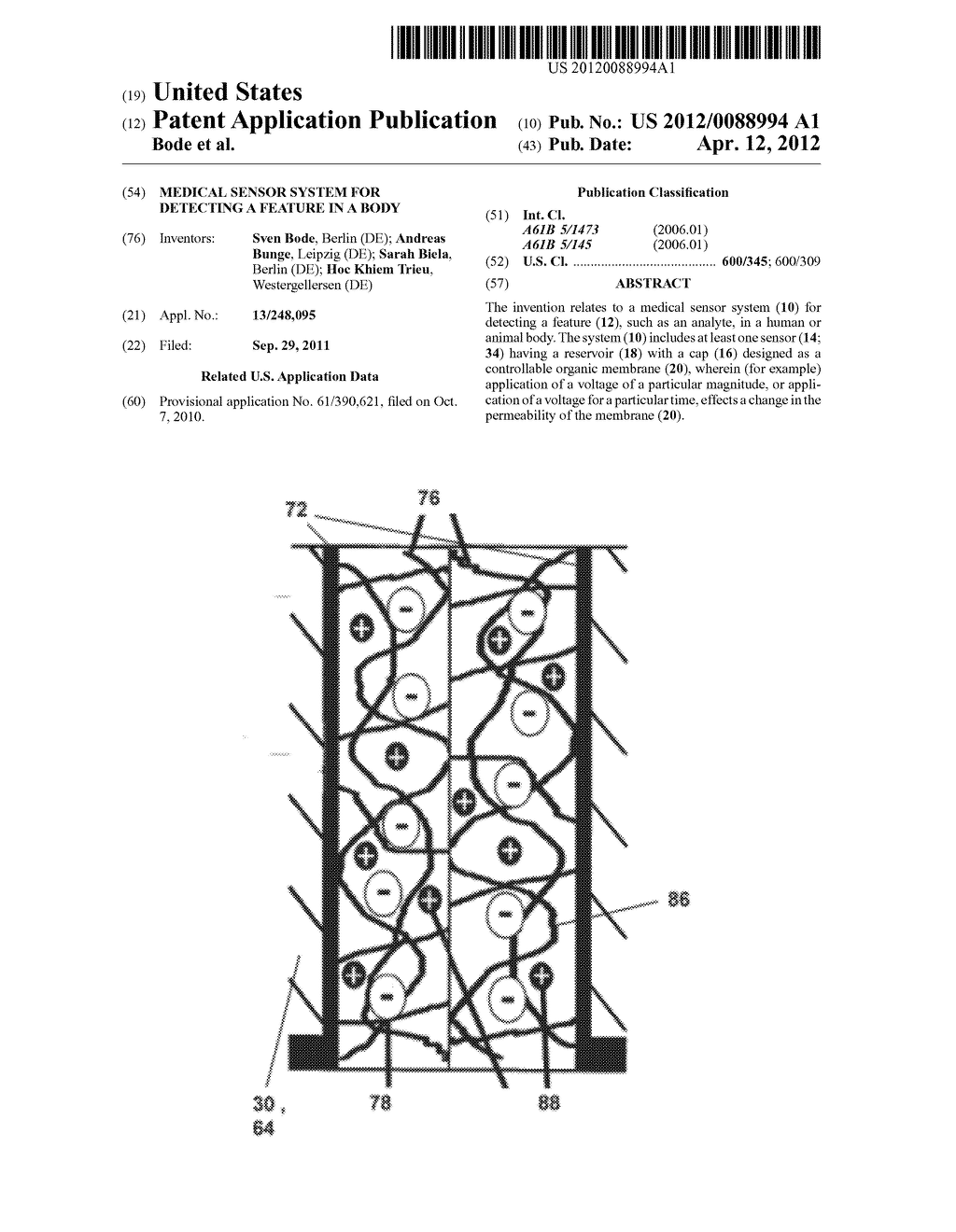 MEDICAL SENSOR SYSTEM FOR DETECTING A FEATURE IN A BODY - diagram, schematic, and image 01