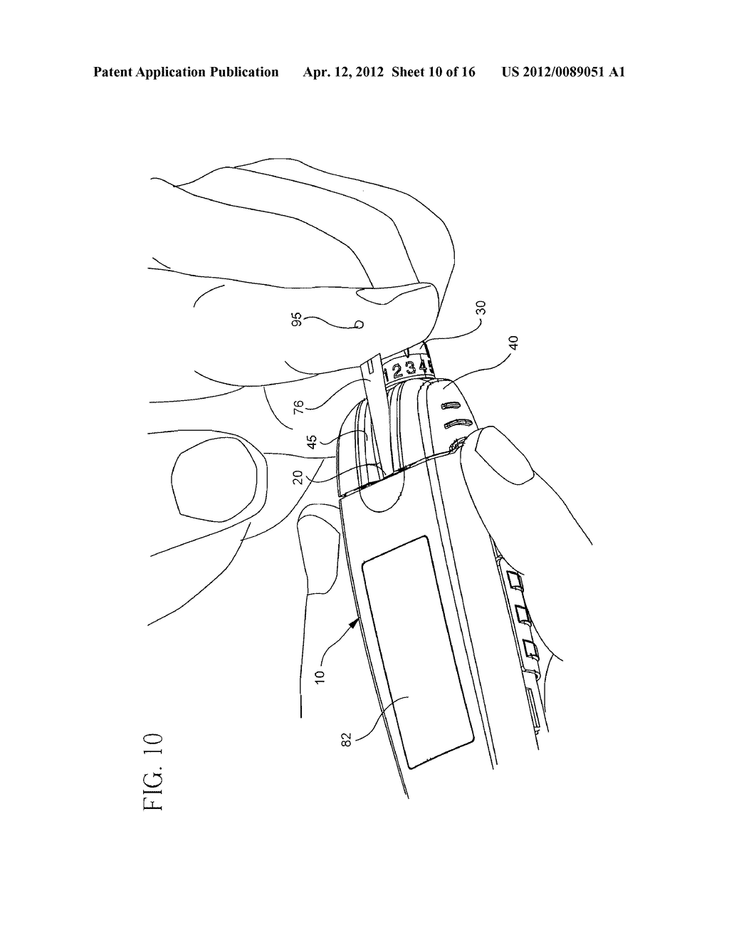 Blood Glucose Meter Having Integral Lancet Device And Test Strip Storage     Vial For Single Handed Use And Methods For Using Same - diagram, schematic, and image 11