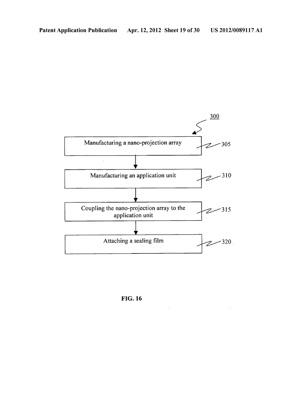 APPARATUS THAT INCLUDES NANO-SIZED PROJECTIONS AND A METHOD FOR     MANUFACTURE THEREOF - diagram, schematic, and image 20