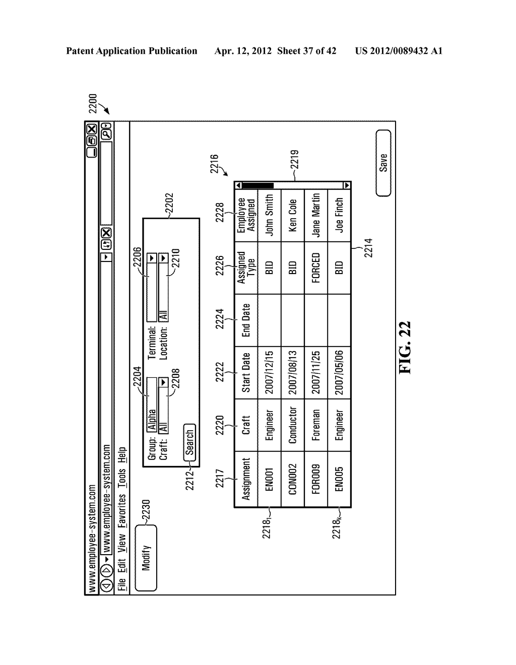 METHOD AND SYSTEM FOR ASSESSING PENALTIES ASSOCIATED WITH AN EMPLOYEE     WITHOUT A JOB ASSIGNMENT - diagram, schematic, and image 38