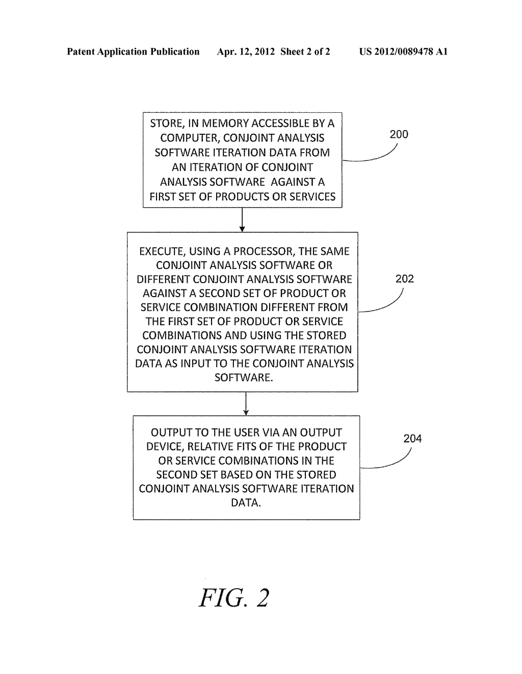 METHODS, SYSTEMS, AND COMPUTER READABLE MEDIA FOR USING STORED CONJOINT     ANALYSIS SOFTWARE ITERATION DATA IN CONJOINT ANALYSIS OF DIFFERENT     PRODUCT OR SERVICE COMBINATIONS - diagram, schematic, and image 03