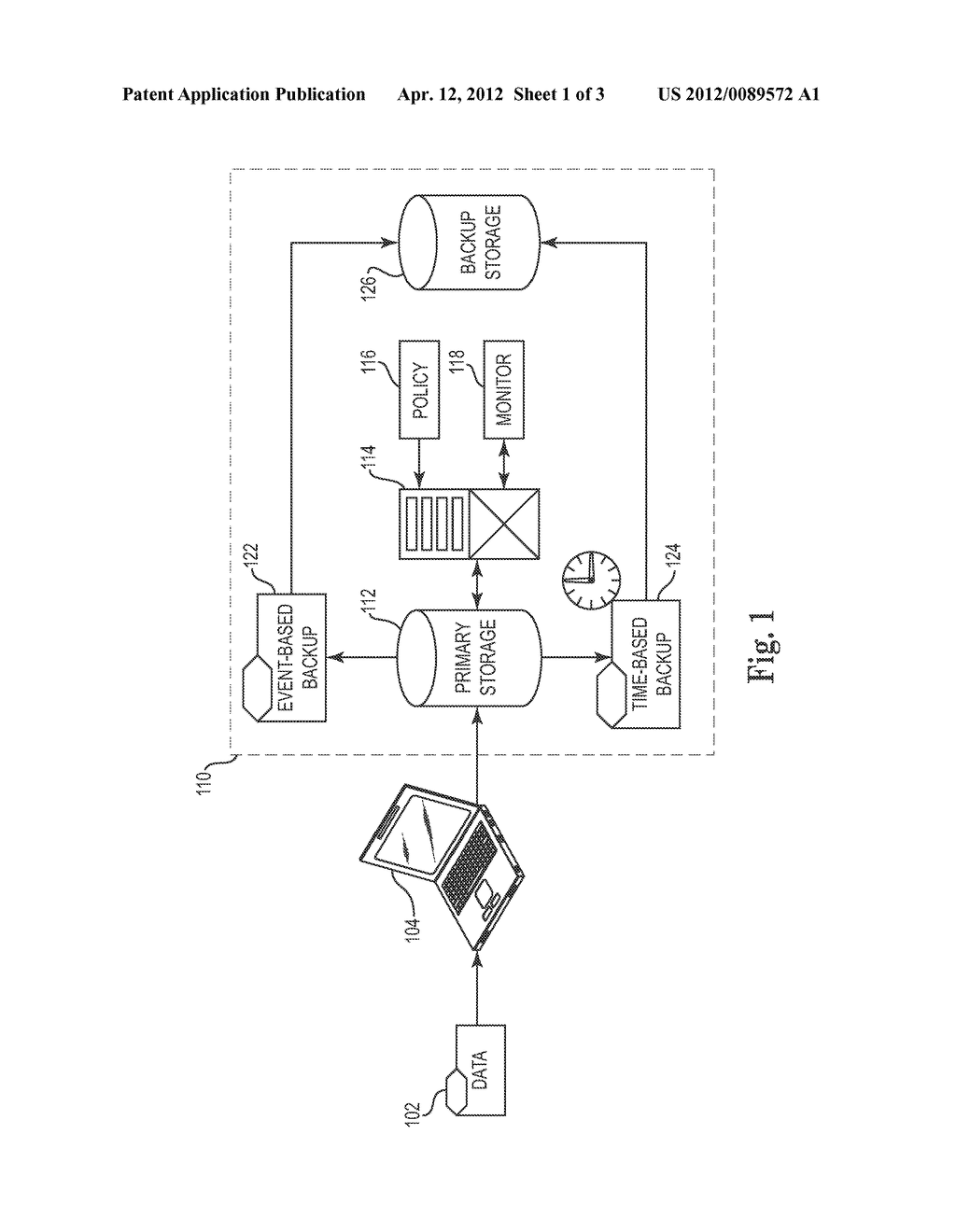 AUTOMATED AND SELF-ADJUSTING DATA PROTECTION DRIVEN BY BUSINESS AND DATA     ACTIVITY EVENTS - diagram, schematic, and image 02