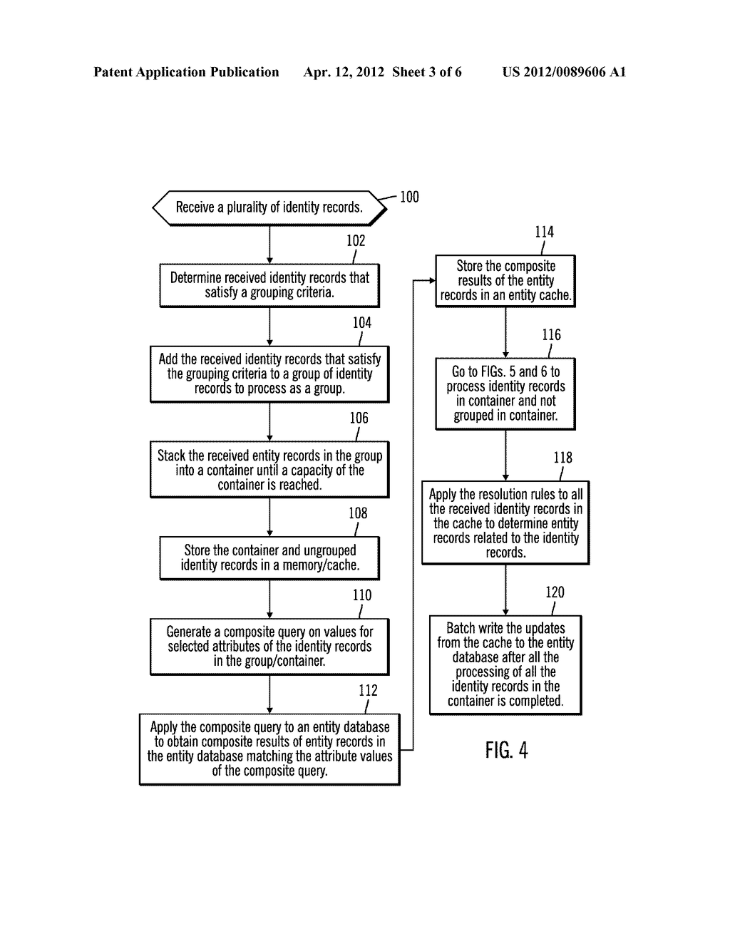 GROUPING IDENTITY RECORDS TO GENERATE CANDIDATE LISTS TO USE IN AN ENTITY     AND RELATIONSHIP RESOLUTION PROCESS - diagram, schematic, and image 04