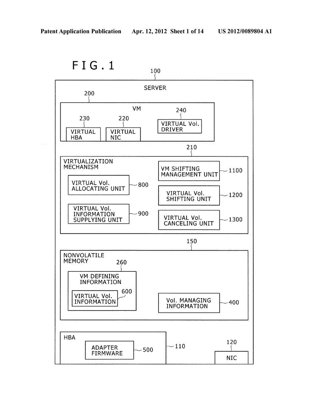 VOLUME ALLOCATING METHOD FOR VIRTUAL COMPUTERS AND COMPUTER SYSTEM USING     THE METHOD - diagram, schematic, and image 02