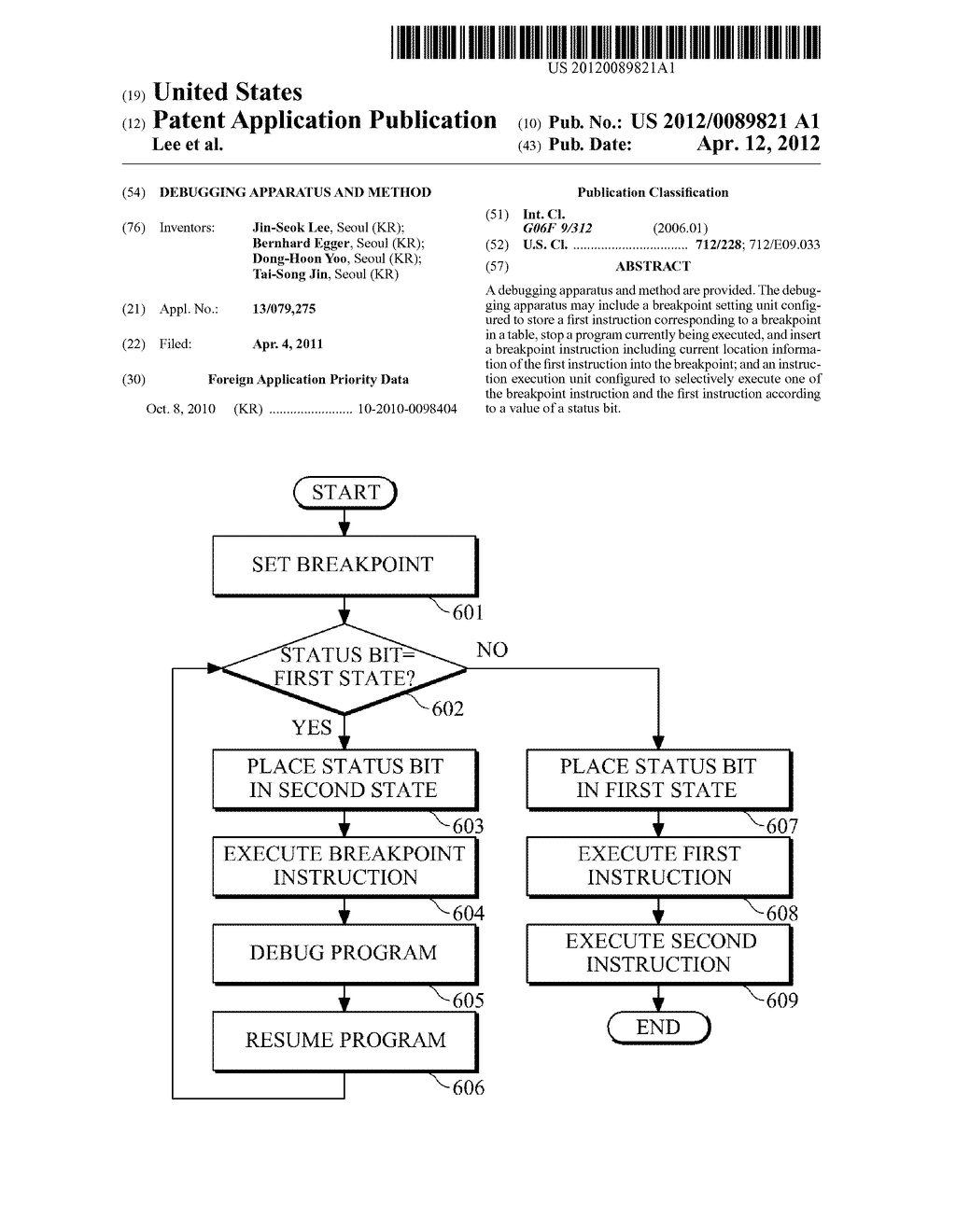 DEBUGGING APPARATUS AND METHOD - diagram, schematic, and image 01