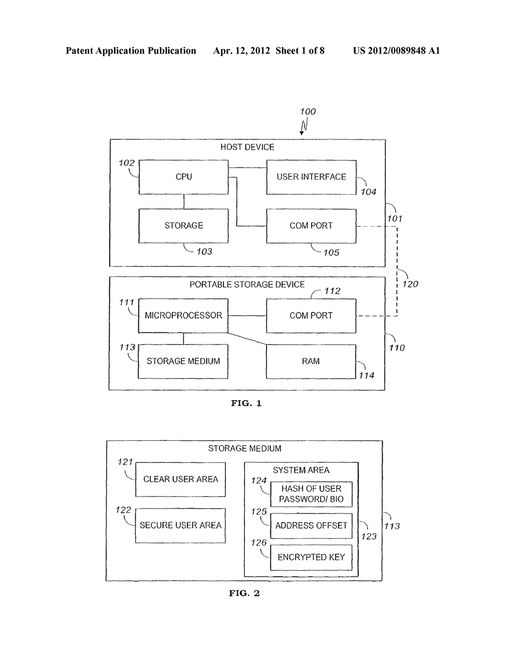 Apparatus and Method for Securing Data on a Portable Storage Device - diagram, schematic, and image 02