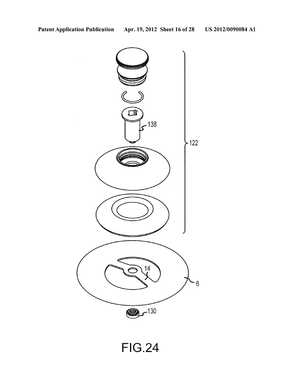 Device and Method for Concealing a Flange of a Waste Water Strainer - diagram, schematic, and image 17