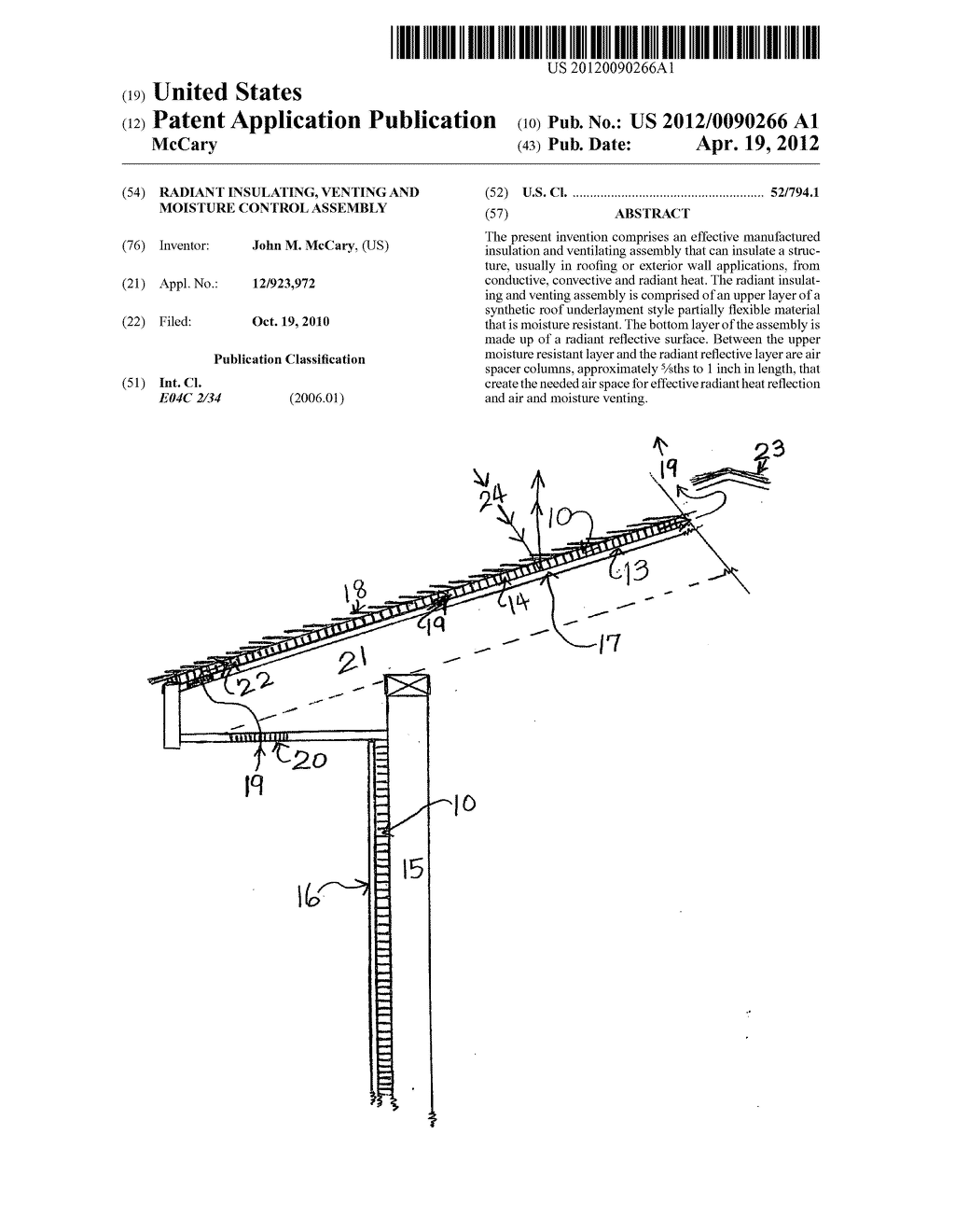 Radiant insulating, venting and moisture control assembly - diagram, schematic, and image 01