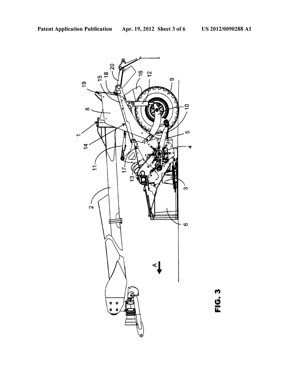 PLANT MOWER-CONDITIONER COMPRISING A DEVICE FOR UNIFORMLY DISTRIBUTING     PLANTS THROWN BACK TO THE GROUND - diagram, schematic, and image 04