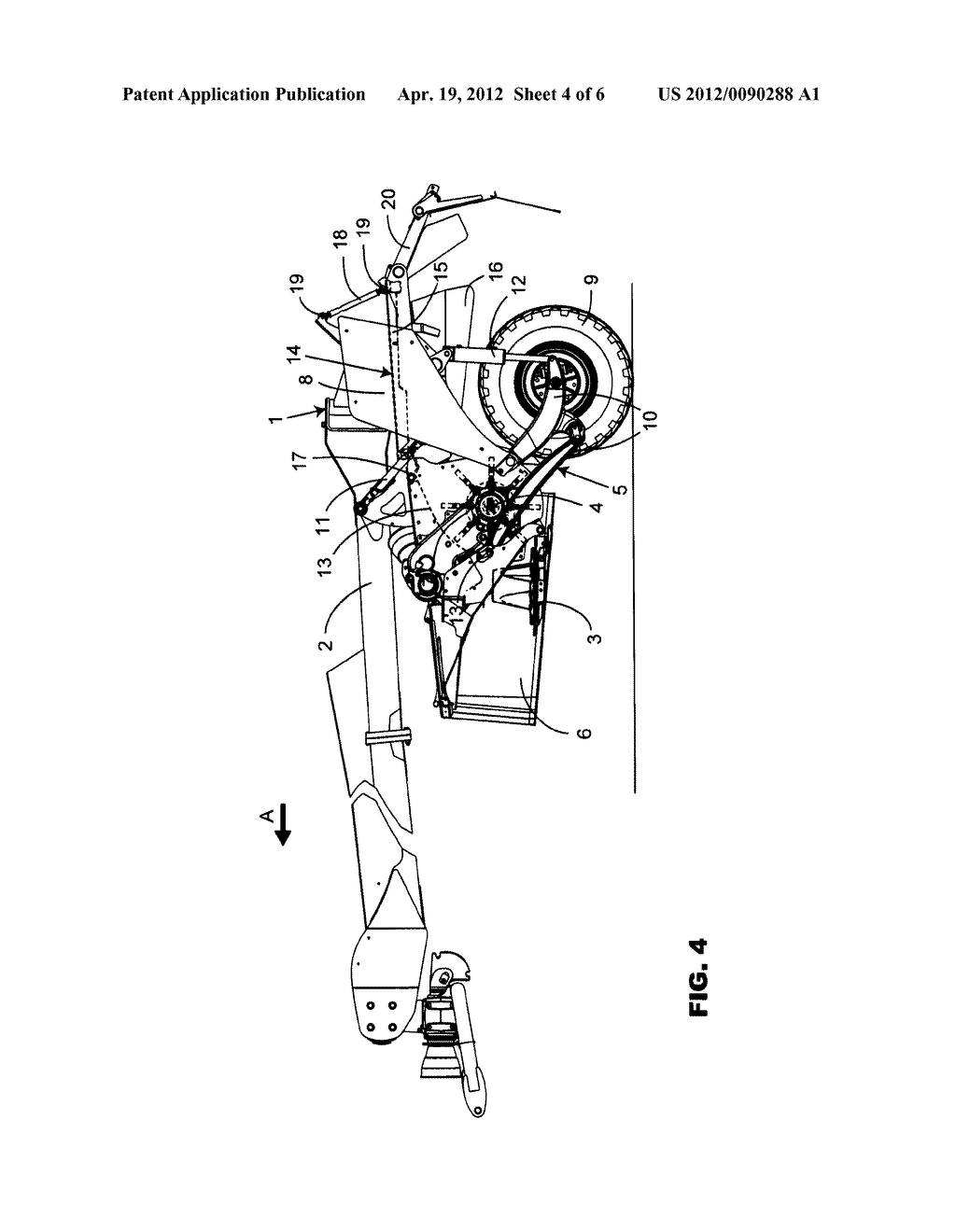 PLANT MOWER-CONDITIONER COMPRISING A DEVICE FOR UNIFORMLY DISTRIBUTING     PLANTS THROWN BACK TO THE GROUND - diagram, schematic, and image 05