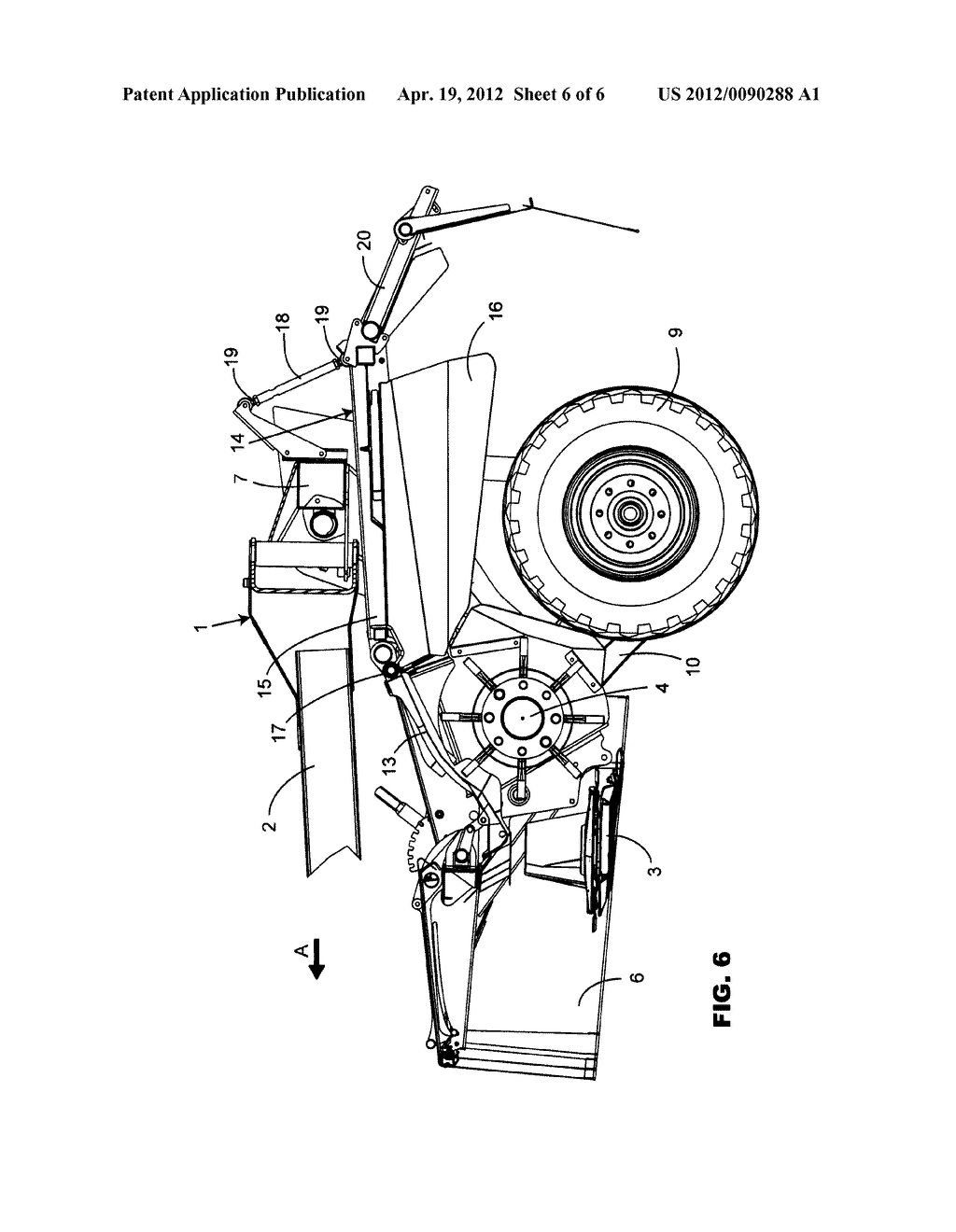 PLANT MOWER-CONDITIONER COMPRISING A DEVICE FOR UNIFORMLY DISTRIBUTING     PLANTS THROWN BACK TO THE GROUND - diagram, schematic, and image 07