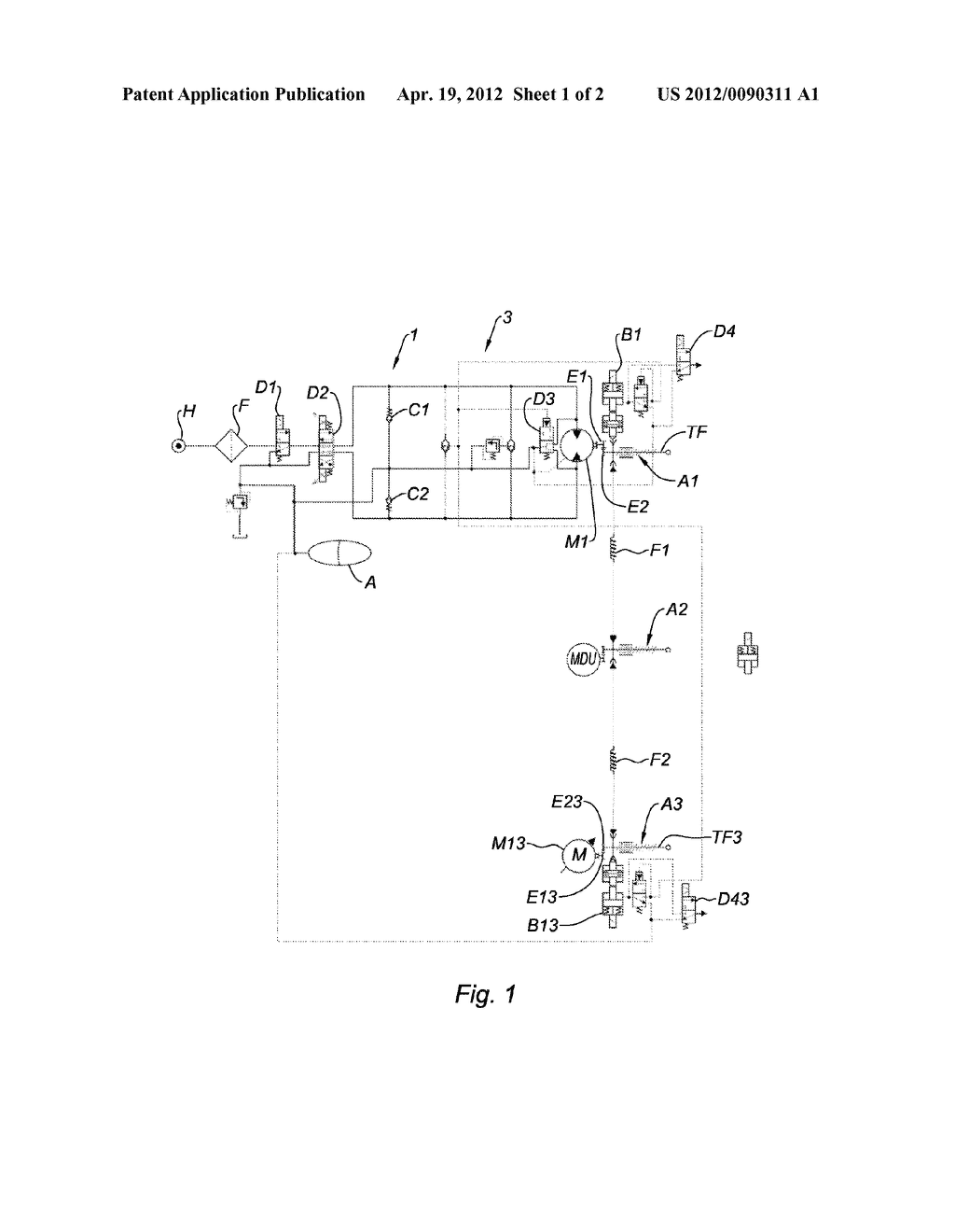 ACTUATING SYSTEM FOR A MOVABLE AIRCRAFT ENGINE NACELLE ELEMENT, SUCH AS A     THRUST REVERSER COVER - diagram, schematic, and image 02