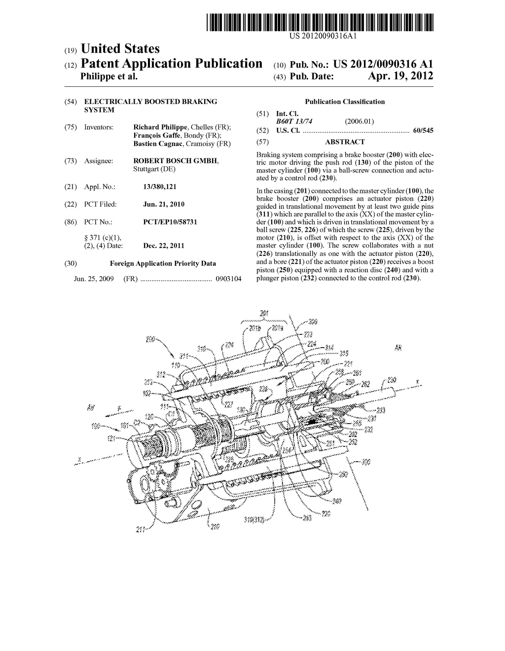 ELECTRICALLY BOOSTED BRAKING SYSTEM - diagram, schematic, and image 01