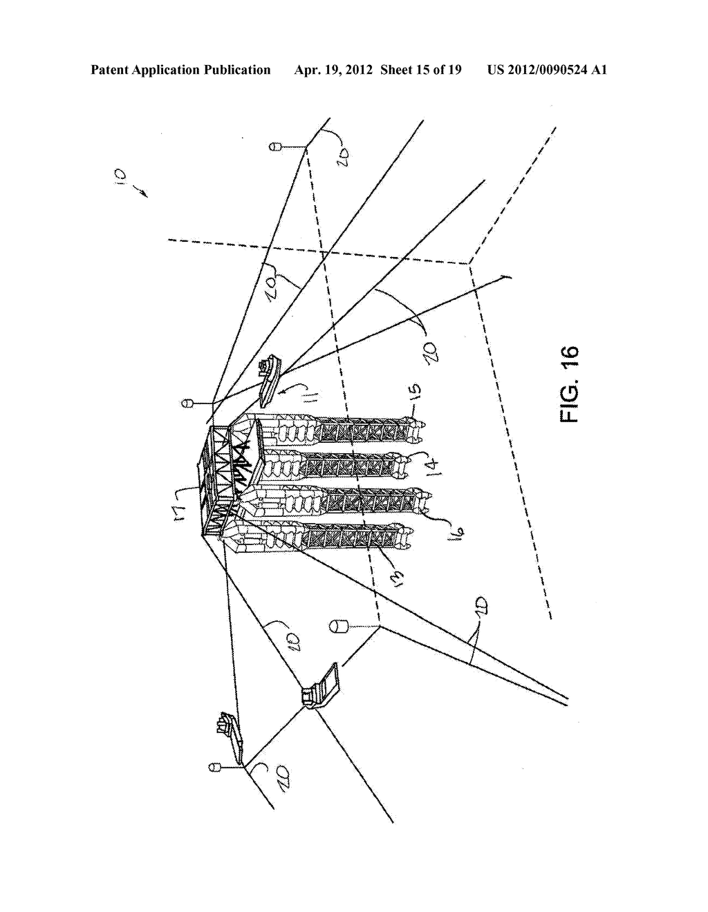 ARTICULATED MULTIPLE BUOY MARINE PLATFORM APPARATUS AND METHOD OF     INSTALLATION - diagram, schematic, and image 16