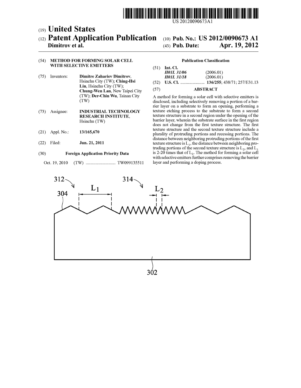 METHOD FOR FORMING SOLAR CELL WITH SELECTIVE EMITTERS - diagram, schematic, and image 01