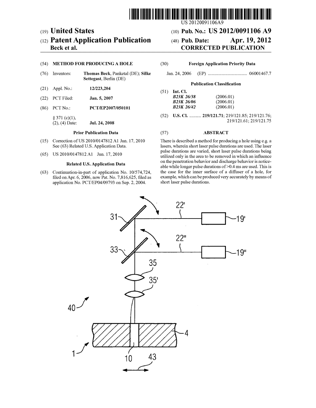 Method For Producing A Hole - diagram, schematic, and image 01