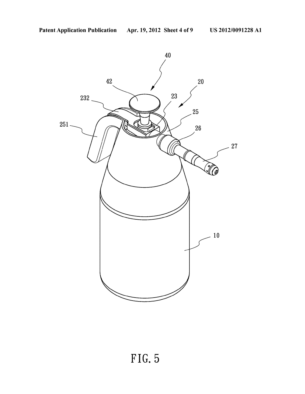 SPRAY DEVICE FOR GENERATING FOAM - diagram, schematic, and image 05