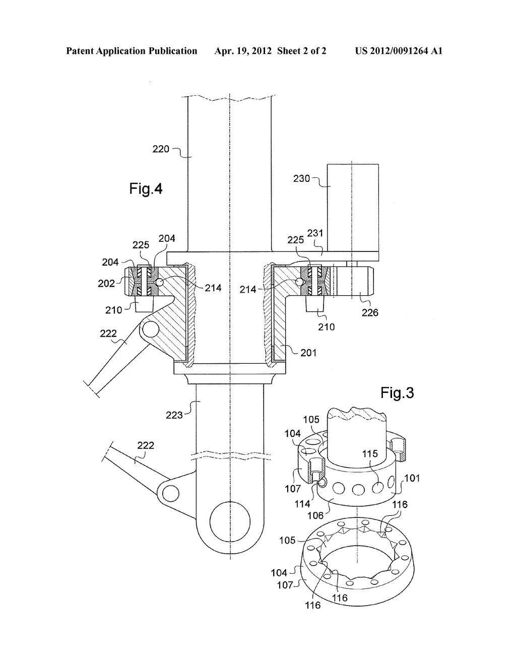 SELECTIVE FORCE TRANSMISSION DEVICE AND AN UNDERCARRIAGE CONSISTING OF AN     APPLICATION THEREOF - diagram, schematic, and image 03