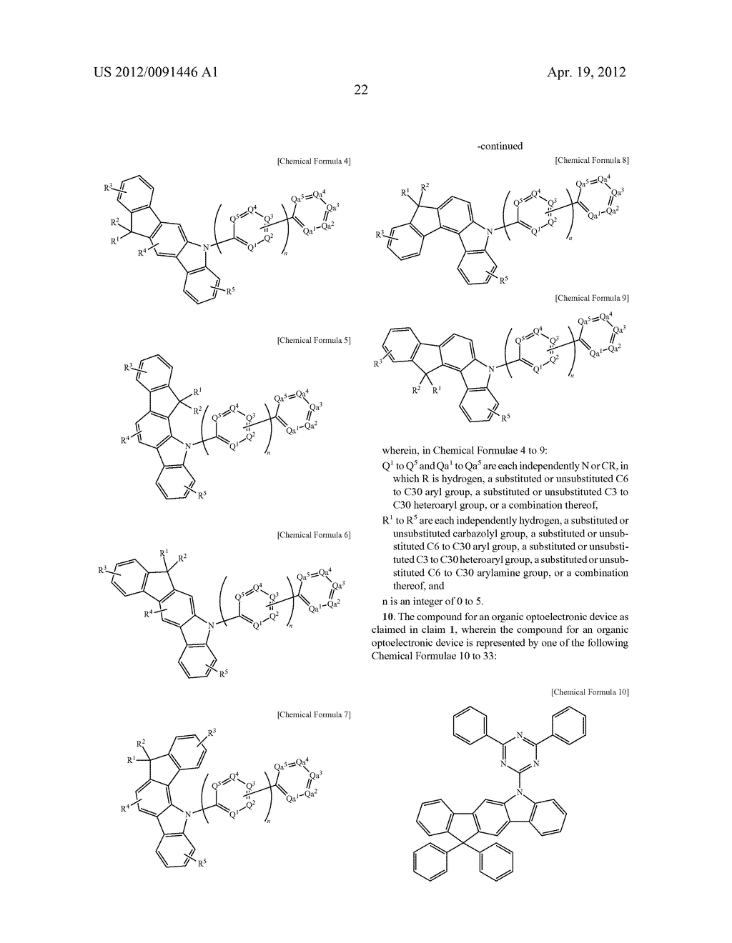 COMPOUND FOR OPTOELECTRONIC DEVICE, ORGANIC LIGHT EMITTING DIODE INCLUDING     THE SAME AND DISPLAY INCLUDING THE ORGANIC LIGHT EMITTING DIODE - diagram, schematic, and image 32