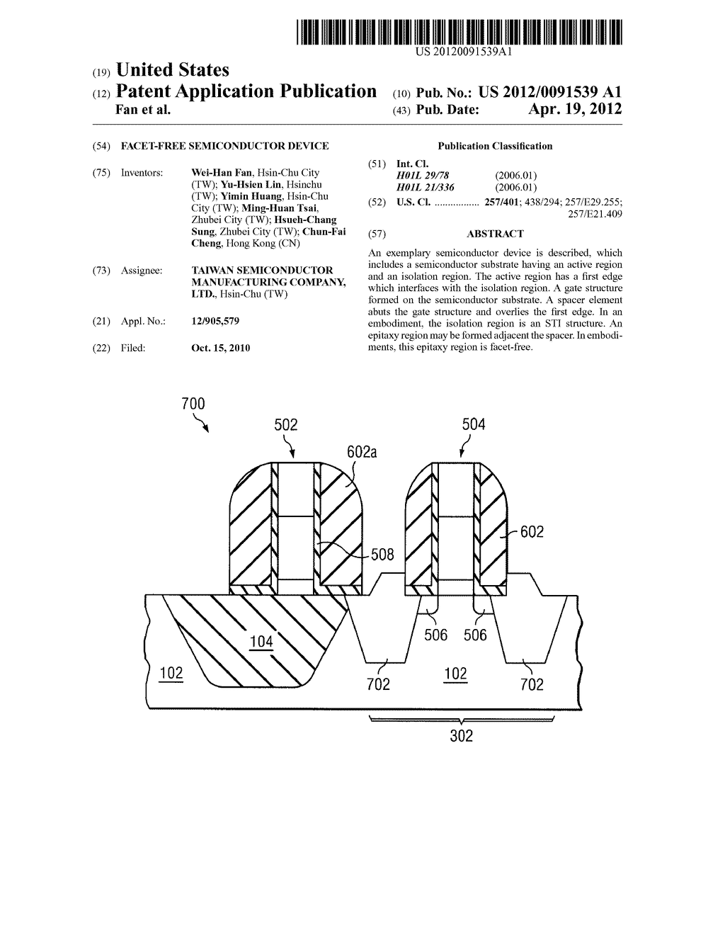 FACET-FREE SEMICONDUCTOR DEVICE - diagram, schematic, and image 01